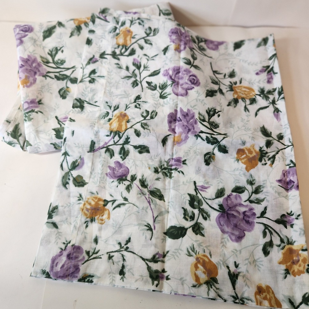 Cottagecore vintage floral cotton top sheet/pillowcase demure feminine like new